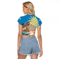 Greece Independence Day 25th March Raglan Cropped T Shirt Scenery in Greece