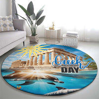 Greece Independence Day 25th March Round Carpet Scenery in Greece