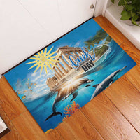 Greece Independence Day 25th March Rubber Doormat Scenery in Greece