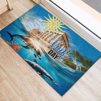 Greece Independence Day 25th March Rubber Doormat Scenery in Greece