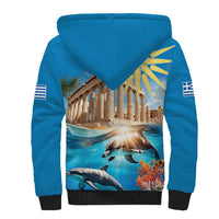 Greece Independence Day 25th March Sherpa Hoodie Scenery in Greece