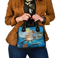 Greece Independence Day 25th March Shoulder Handbag Scenery in Greece