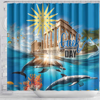 Greece Independence Day 25th March Shower Curtain Scenery in Greece