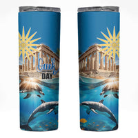 Greece Independence Day 25th March Skinny Tumbler Scenery in Greece