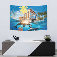 Greece Independence Day 25th March Tapestry Scenery in Greece