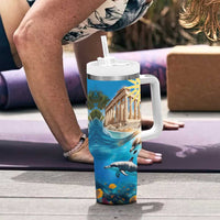 Greece Independence Day 25th March Tumbler With Handle Scenery in Greece