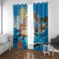 Greece Independence Day 25th March Window Curtain Scenery in Greece
