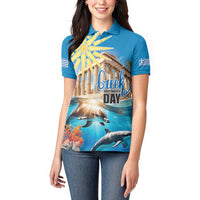 Greece Independence Day 25th March Women Polo Shirt Scenery in Greece