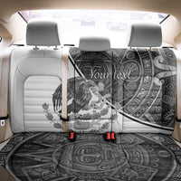 Personalized Mexico Aztec Calendar Back Car Seat Cover Flag and Coat of Arms