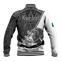 Personalized Mexico Aztec Calendar Baseball Jacket Flag and Coat of Arms