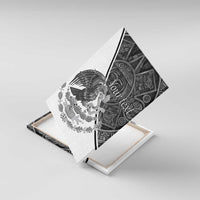 Personalized Mexico Aztec Calendar Canvas Wall Art Flag and Coat of Arms