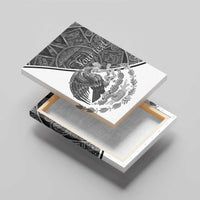 Personalized Mexico Aztec Calendar Canvas Wall Art Flag and Coat of Arms