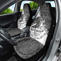 Personalized Mexico Aztec Calendar Car Seat Cover Flag and Coat of Arms
