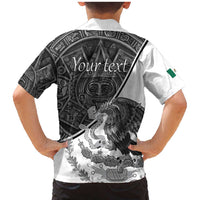 Personalized Mexico Aztec Calendar Family Matching Mermaid Dress and Hawaiian Shirt Flag and Coat of Arms