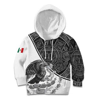 Personalized Mexico Aztec Calendar Kid Hoodie Flag and Coat of Arms