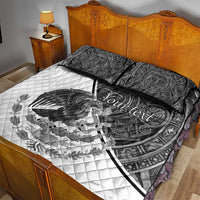Personalized Mexico Aztec Calendar Quilt Bed Set Flag and Coat of Arms