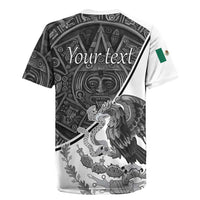 Personalized Mexico Aztec Calendar Rugby Jersey Flag and Coat of Arms
