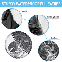 Personalized Mexico Aztec Calendar Spare Tire Cover Flag and Coat of Arms