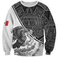 Personalized Mexico Aztec Calendar Sweatshirt Flag and Coat of Arms