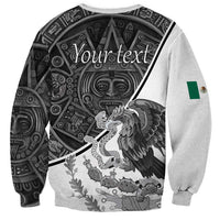 Personalized Mexico Aztec Calendar Sweatshirt Flag and Coat of Arms