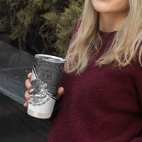 Personalized Mexico Aztec Calendar Tumbler Cup Flag and Coat of Arms