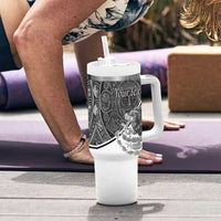 Personalized Mexico Aztec Calendar Tumbler With Handle Flag and Coat of Arms