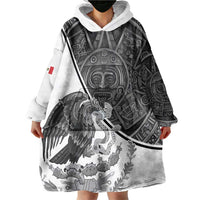 Personalized Mexico Aztec Calendar Wearable Blanket Hoodie Flag and Coat of Arms