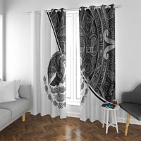 Personalized Mexico Aztec Calendar Window Curtain Flag and Coat of Arms