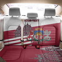 Personalized Riga Town Hall Square Latvia Back Car Seat Cover Coat of Arms