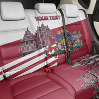 Personalized Riga Town Hall Square Latvia Back Car Seat Cover Coat of Arms