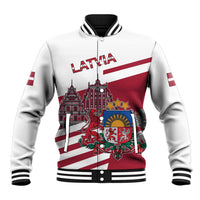 Personalized Riga Town Hall Square Latvia Baseball Jacket Coat of Arms