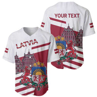 Personalized Riga Town Hall Square Latvia Baseball Jersey Coat of Arms