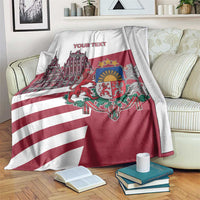 Personalized Riga Town Hall Square Latvia Blanket Coat of Arms