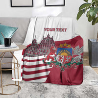 Personalized Riga Town Hall Square Latvia Blanket Coat of Arms