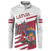 Personalized Riga Town Hall Square Latvia Button Sweatshirt Coat of Arms