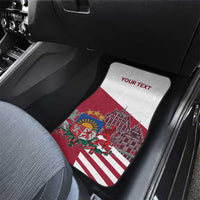 Personalized Riga Town Hall Square Latvia Car Mats Coat of Arms