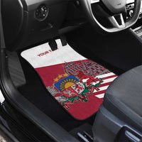Personalized Riga Town Hall Square Latvia Car Mats Coat of Arms