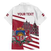 Personalized Riga Town Hall Square Latvia Family Matching Mermaid Dress and Hawaiian Shirt Coat of Arms