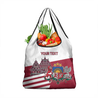 Personalized Riga Town Hall Square Latvia Grocery Bag Coat of Arms