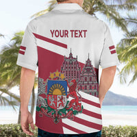 Personalized Riga Town Hall Square Latvia Hawaiian Shirt Coat of Arms