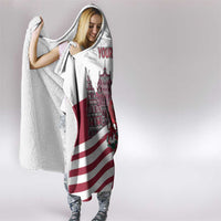 Personalized Riga Town Hall Square Latvia Hooded Blanket Coat of Arms