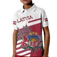 Personalized Riga Town Hall Square Latvia Kid Polo Shirt Coat of Arms