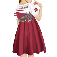 Personalized Riga Town Hall Square Latvia Kid Short Sleeve Dress Coat of Arms