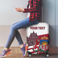 Personalized Riga Town Hall Square Latvia Luggage Cover Coat of Arms