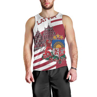 Personalized Riga Town Hall Square Latvia Men Tank Top Coat of Arms