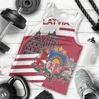 Personalized Riga Town Hall Square Latvia Men Tank Top Coat of Arms