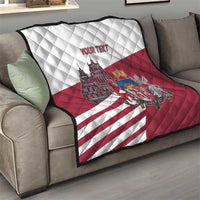 Personalized Riga Town Hall Square Latvia Quilt Coat of Arms