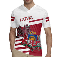 Personalized Riga Town Hall Square Latvia Rugby Jersey Coat of Arms