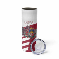 Personalized Riga Town Hall Square Latvia Skinny Tumbler Coat of Arms