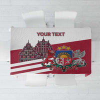 Personalized Riga Town Hall Square Latvia Tablecloth Coat of Arms